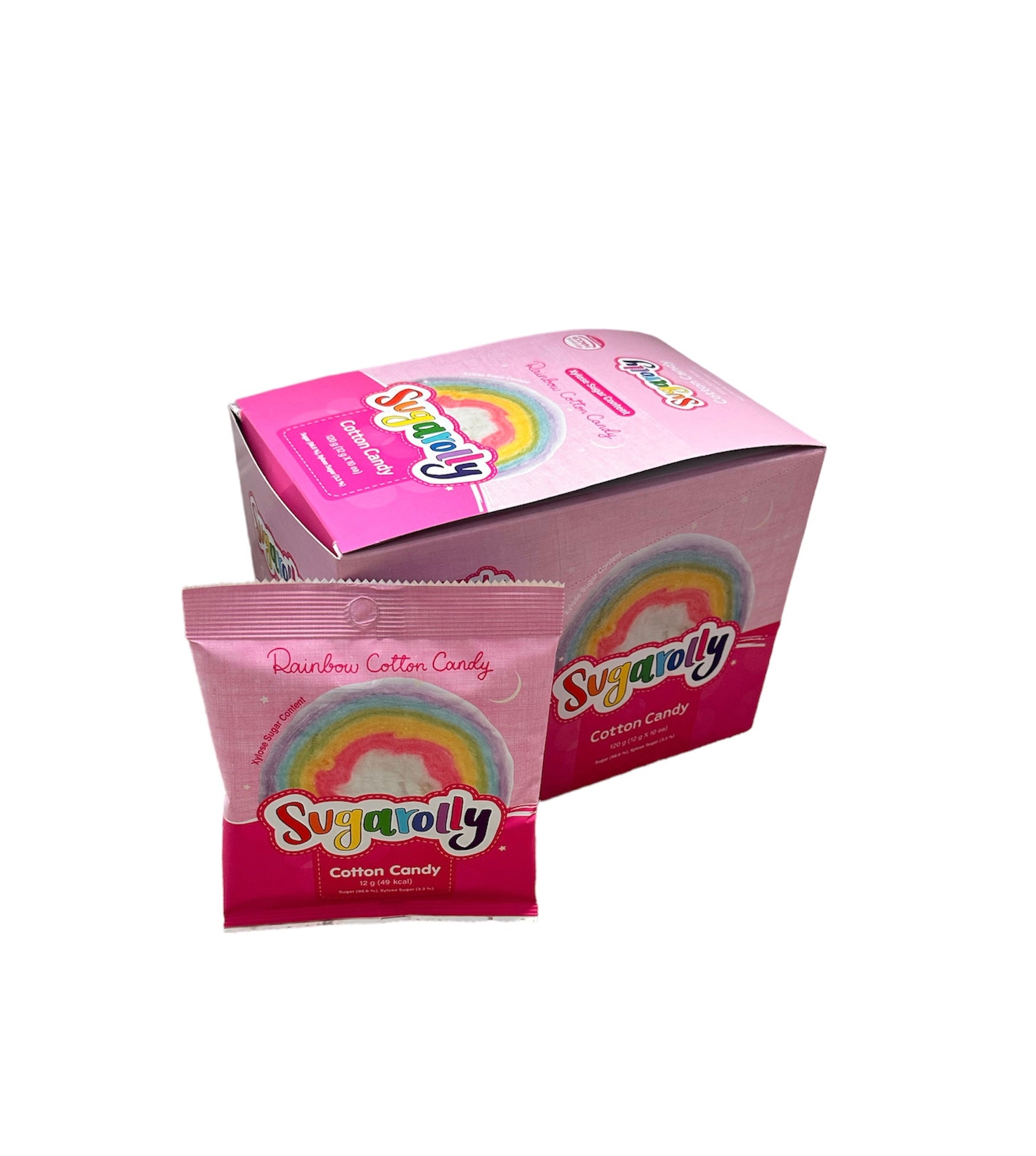 Sugarolly Rainbow Cotton Candy (Pack of 10)