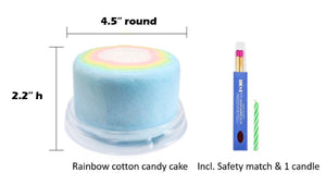 Birthday Rainbow Cotton Candy Cake (Pack of 1)