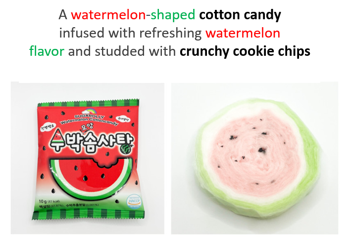 Assorted Cotton Candy (Pack of 6) - Rainbow Cotton Candy, Strawberry Cotton Candy, Watermelon Cotton Candy
