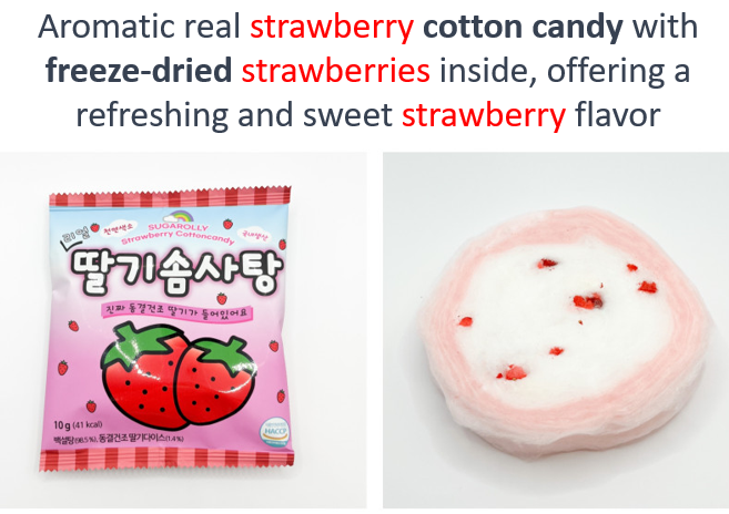 Assorted Cotton Candy (Pack of 6) - Rainbow Cotton Candy, Strawberry Cotton Candy, Watermelon Cotton Candy
