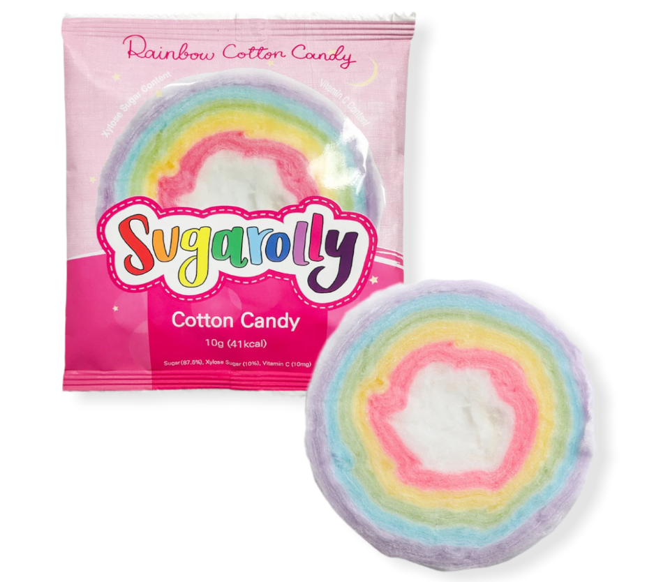 Sugarolly Rainbow Cotton Candy (Pack of 15) Short-dated expiration date on October  1, 2023