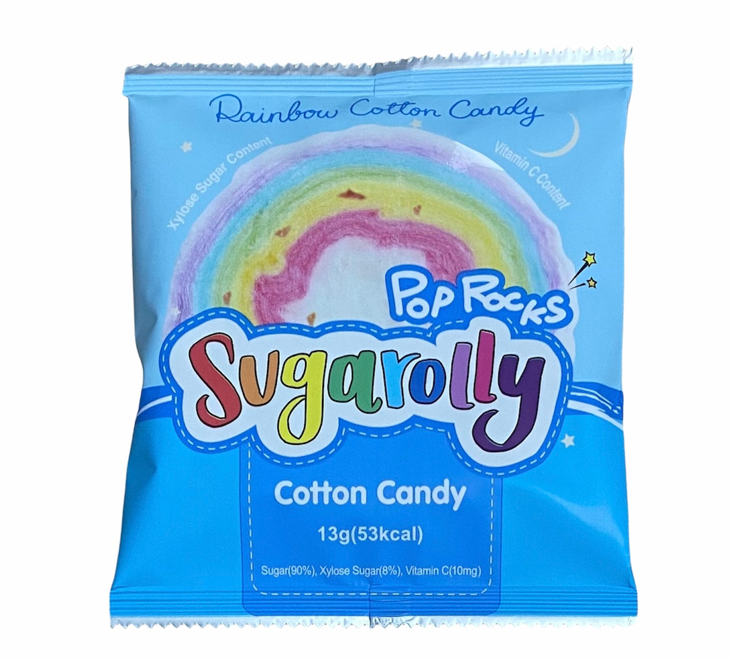 Sugarolly Rainbow Cotton Candy Pop Rocks (Pack of 5)